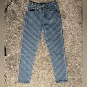 Pinstripe jeans